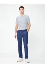 Koton Fabric Trousers Slim Fit Button Detailed Pocket