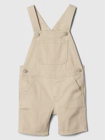 Beige Boys' Denim Bib Shorts GAP