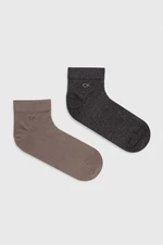 Ponožky Calvin Klein 2-pak pánske, šedá farba, 701218706