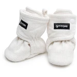 T-TOMI Booties Cream dětské capáčky 6-9 months Warm 1 pár