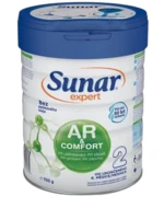 SUNAR Expert AR+Comfort 2 pokračovací kojenecké mléko při ublinkávání, zácpě a kolikách 700 g