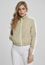 Women's jacket with short pipes made of concrete/electric lime