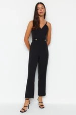 Trendyol Black Button Detailed Jumpsuit