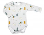 Bavlněné body dlouhý rukáv Dog&amp;Cat K-Baby, modré, vel. 80 (9-12m)