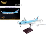 Boeing 747-400F Commercial Aircraft "Korean Air Cargo" Light Blue "Gemini 200 - Interactive" Series 1/200 Diecast Model Airplane by GeminiJets