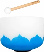 Sela 10" Crystal Singing Bowl Lotus 440 Hz G - Blue (Throat Chakra) incl. 1 Wood Mallet Percusión para musicoterapia