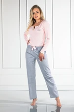 Linda Pyjamas Pink-Grey Pink-Grey