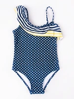 Yoclub Kids's Girl's One Piece Swimming Costume LKJ-0027G-A100 Navy Blue