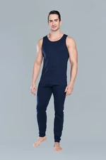 Paco T-shirt with wide straps - navy blue