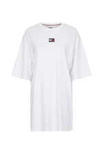 Tommy Jeans Šaty - TJW ESSENTIAL BADGE TEE DRESS biele