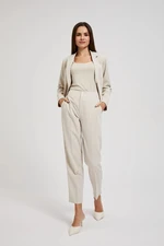 Women's cigarette pants MOODO - light beige