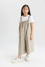 DEFACTO Girl's Adjustable Strap Wide Leg Jumpsuit