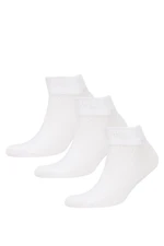 DEFACTO Men's 3-Pack Cotton Ankle Socks