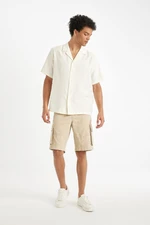 DEFACTO Regular Fit Open Collar Short Sleeve Shirt