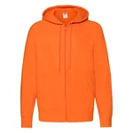 Orange Men's Hoodie Lightweight Zip Thru Hooded Sweat Fruit of the Loom