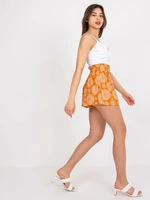 Dark orange shorts with high waist Alewtina FRESH MAD