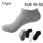 Urgot 10 Pcs=5 Pairs Men's Cotton Socks Large Big Plus Size 45,46,49,50 Business Ankle Socks Classic Sox Meias Calcetines Hombre