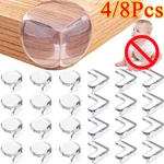 4/8pcs Silicone Protector Table for Baby Desk Corner Edge Protection Cover Guard Kids Thickened Bumper Children Safety Security