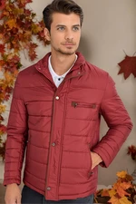 M8625 DEWBERRY MEN'S COAT-PLAIN BURGUNDY