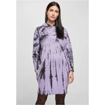 Women's oversized dress with black/lavender hooded tie