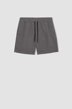 DEFACTO Regular Fit Patterned Mesh Lined Short Swim Shorts