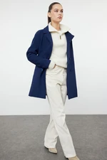 Trendyol Navy Blue Wool Cashmere Coat