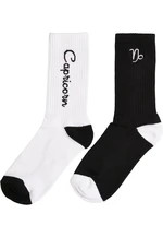 Zodiac Socks 2-Pack Black/White Capricorn