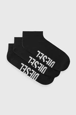 Ponožky Diesel SKM-GOST 3-pak pánske, čierna farba, 00SI8H.0IQAS