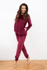 Women's Akara set, long sleeves, long legs - burgundy