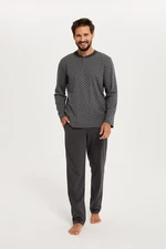 Balmer Men's Long Sleeves, Long Legs - Print/Graphite