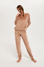 Women's Juga set, long sleeves, long legs - beige