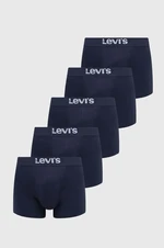 Boxerky Levi's 5-pak pánske, tmavomodrá farba