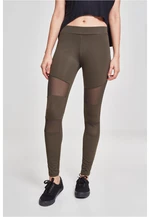 Women's Tech Mesh Leggings - Dark Olive