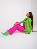 Women's light green blazer without fastening Adela