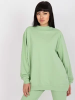 Oversized sweatshirt made of pistachio cotton