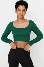 Trendyol Duckhead Seamless Crop Extra Stretchy Square Neck Sports Blouse