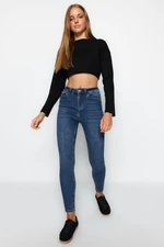 Trendyol Blue Normal Waist Skinny Jeans