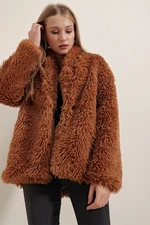 Bigdart 9088 Brown Plush Coat