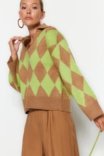 Trendyol Camel Wide Fit Soft Textured Patterned Knitwear Sweater