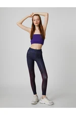 Koton Ebru Şallı Loves Sport - Snake Patterned Normal Waist Sport Leggings.