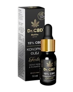 Dr.CBD 15% konopný olej Forte černý pepř a rozmarýn 10 ml