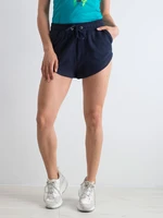 Dark blue cotton shorts