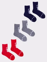 Yoclub Kids's Christmas Socks 3-Pack SKA-X048U-AA00