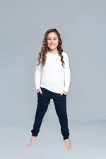 Girls' long sleeve T-shirt Tosia - white