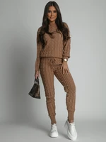 Warm caramel sweater and trousers