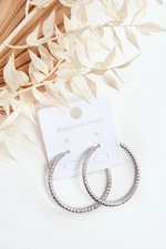 Fashion silver hoop earrings