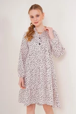 Bigdart 2322 Patterned Dress - Powder