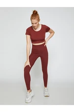 Koton High Waist Yoga Leggings. Modal Blend Silky-Texture.