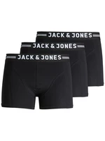 Set of three black Jack & Jones Sense boxer shorts