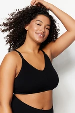 Trendyol Curve Black Cupless Strappy Seamless Bralette Bra